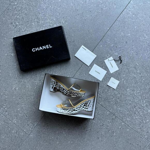 Chanel 2000s Platform Wedge Sandal - Picture 4 of 7